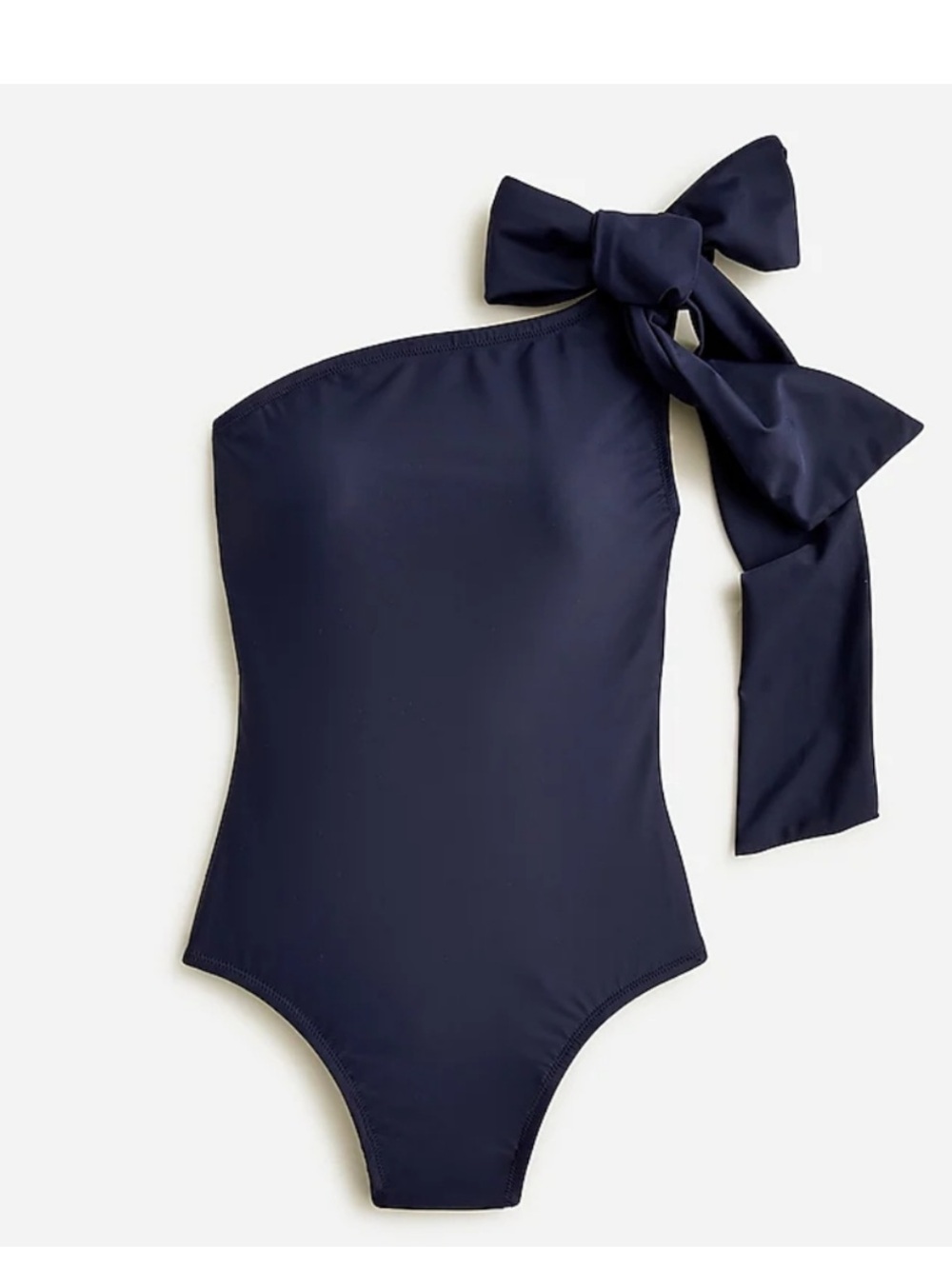 J.Crew Bow one-shoulder one-piece navy size 6